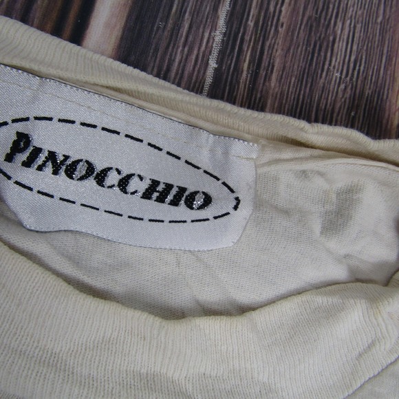 Vintage Pinocchio Shirt Mens Large Safari Animal Print Lion Giraffe Tiger 90s - Picture 2 of 6